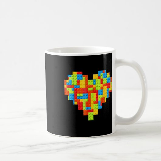 Master Builder Block Brick Gebäude Herz Kaffeetasse (Rechts)
