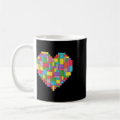 Master Builder Block Brick Gebäude Herz Kaffeetasse (Links)