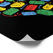 Master Builder Block Brick Gebäude Herz Poster (Ecke)