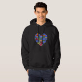 Master Builder Block Brick Gebäude Herz Valentin Hoodie (Vorne ganz)