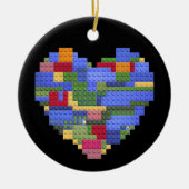 Master Builder Block Brick Gebäude Herz Valentin Keramik Ornament (Vorne)