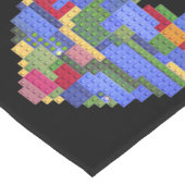 Master Builder Block Brick Gebäude Herz Valentin Kurzer Tischläufer (Ecke)