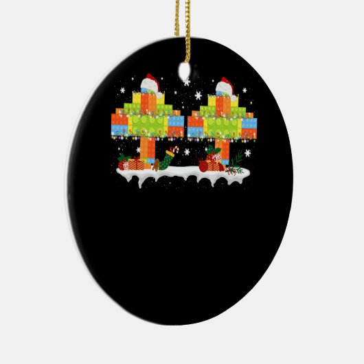 Master Builder Block Brick Gebäude Tree Weihnachte Keramik Ornament (Rechts)