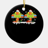 Master Builder Block Brick Gebäude Tree Weihnachte Keramik Ornament (Vorne)