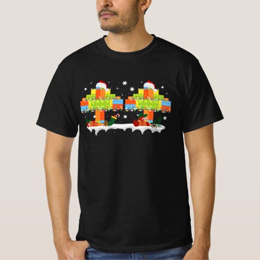 Master Builder Block Brick Gebäude Tree Weihnachte T-Shirt (Vorderseite)