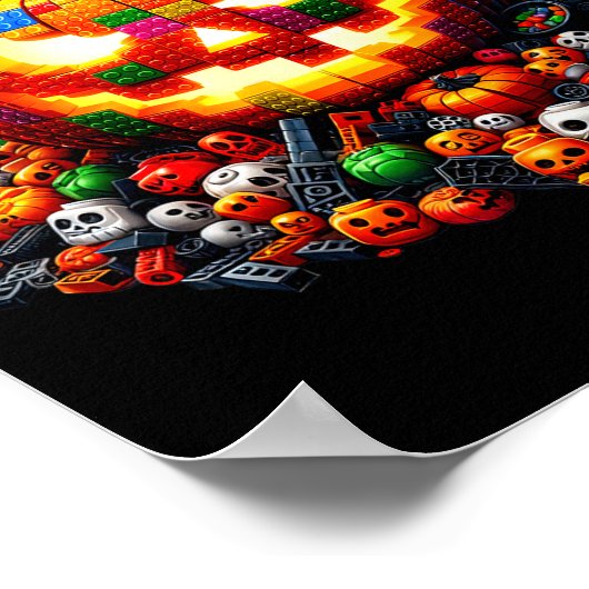Master Builder Blocks Bricks Building Pumpkin Hall Poster (Ecke)