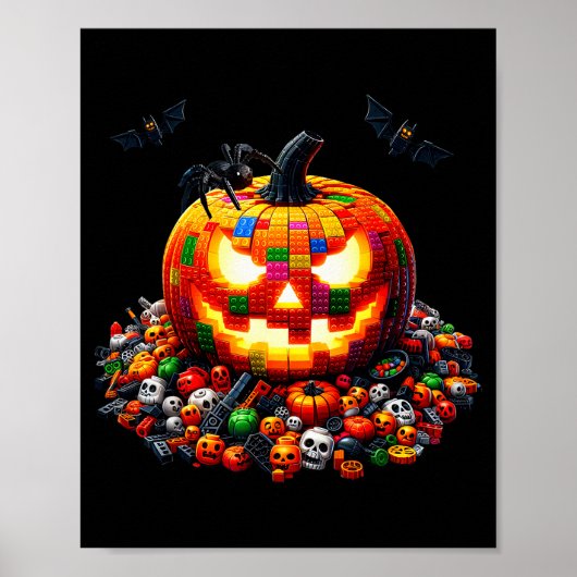 Master Builder Blocks Bricks Building Pumpkin Hall Poster (Vorne)