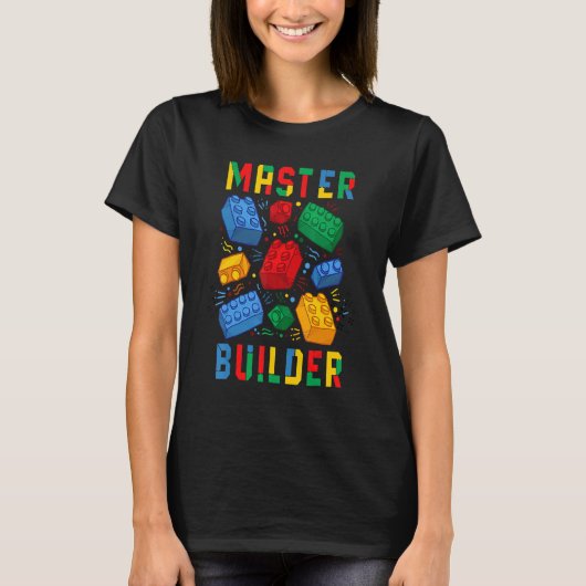 Master Builder Brick Builder Blöcke T-Shirt (Vorderseite)
