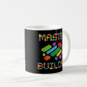 Master Builder Brick Builder Funny Blocks Gebäude Kaffeetasse (VorderseiteRechts)