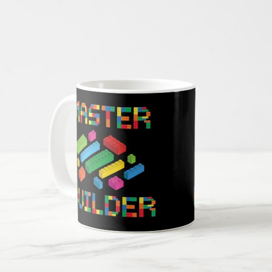 Master Builder Brick Builder Funny Blocks Gebäude Kaffeetasse (Vorderseite Links)