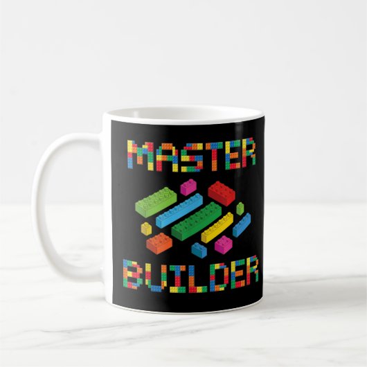 Master Builder Brick Builder Funny Blocks Gebäude Kaffeetasse (Links)