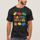 Master Builder Bricks blockiert Erwachsene Kinder T-Shirt (Vorderseite)