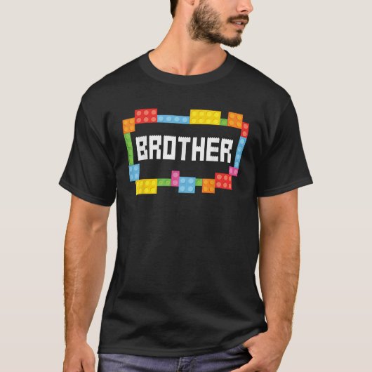 Master builder Brother Bricks Blocks Building Fami T-Shirt (Vorderseite)