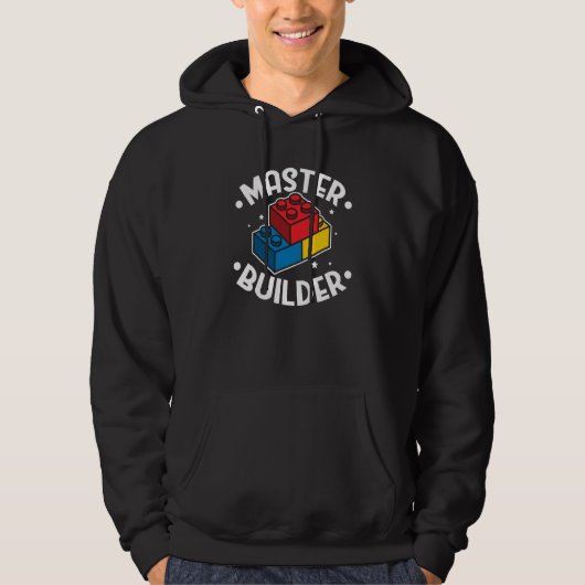 Master Builder Building Blocks Men Women Youth  4 Hoodie (Vorderseite)