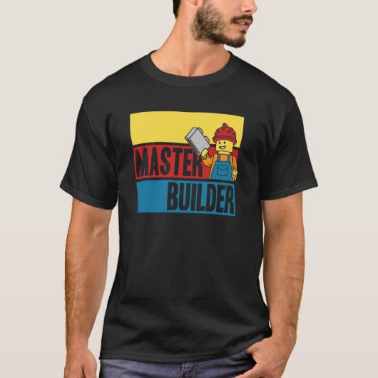 Master Builder Building Blocks Men Women Youth T-Shirt (Vorderseite)
