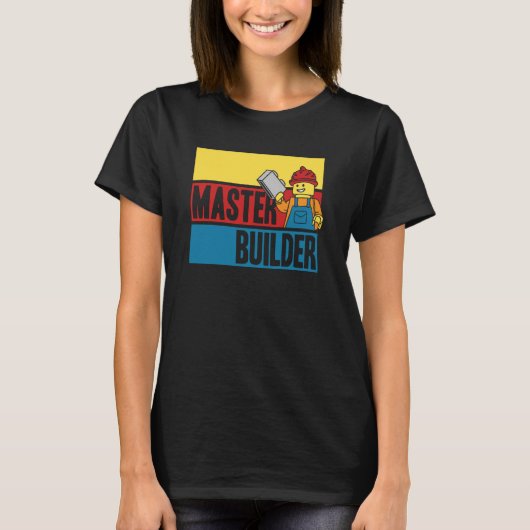 Master Builder Building Blocks Men Women Youth T-Shirt (Vorderseite)