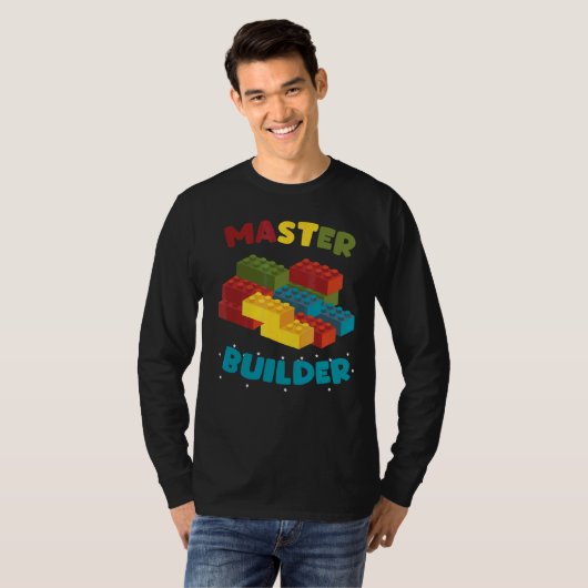 Master Builder Creative Blocks Gebäude Toys T-Shirt (Vorne ganz)