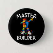 Master Builder Dabbing 67 Meme Bausteine Bri Button (Vorderseite)