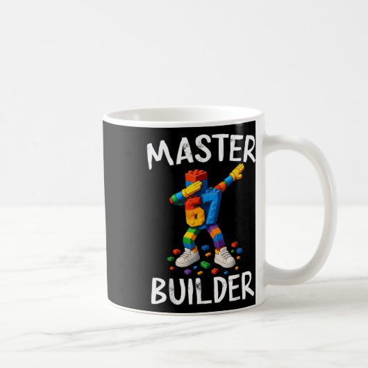 Master Builder Dabbing 67 Meme Building Blocks Bri Kaffeetasse (Rechts)