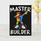 Master Builder Dabbing 67 Meme Building Blocks Bri Karte (Gelbe Blume)