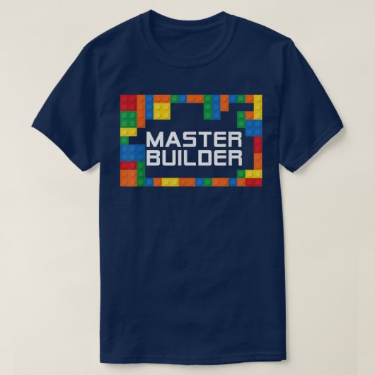Master Builder Engineer Big Building Blocks Build T-Shirt (Design vorne)
