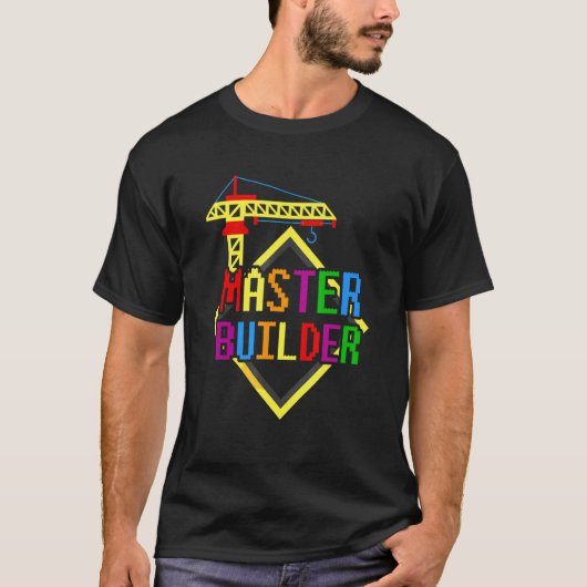 Master Builder Engineer Gebäude Blocks Bricks Bri T-Shirt (Vorderseite)