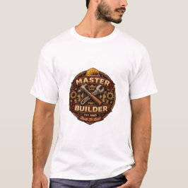 Master Builder Est 1965 Vintage Badge Logo Design T-Shirt