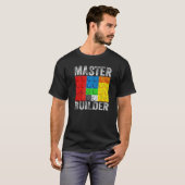 Master Builder Gebäude blockiert Brick Builders To T-Shirt (Vorne ganz)