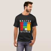 Master Builder Gebäude blockiert Brick Builders To T-Shirt (Vorne ganz)