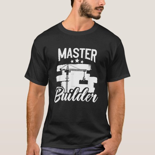 Master Builder Gebäude blockiert Bricks Bricklayer T-Shirt (Vorderseite)