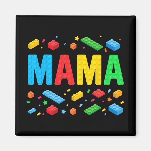 Master Builder Gebäude Bricks Blocks Funny Mother Magnet (Vorne)