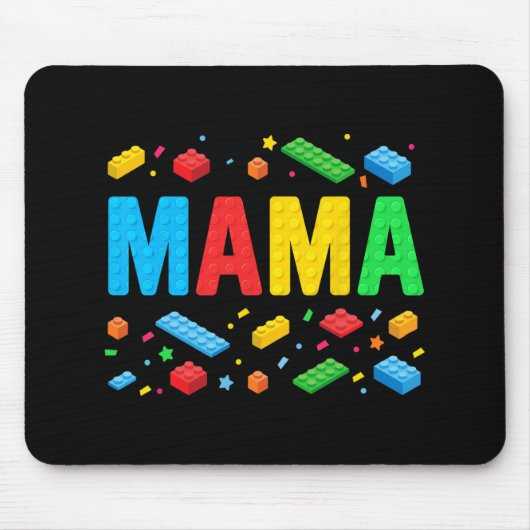 Master Builder Gebäude Bricks Blocks Funny Mother Mousepad (Vorne)
