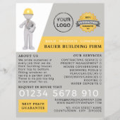 Master Builder, Gebäude Firm, Baumeisterwerbung Flyer (Vorne)