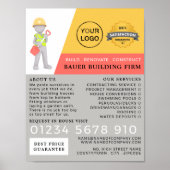 Master Builder, Gebäude Firm, Baumeisterwerbung Poster (Vorne)