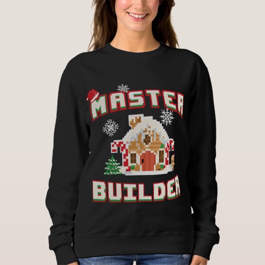 Master Builder Gingerbread House Construction Deko Sweatshirt (Vorderseite)