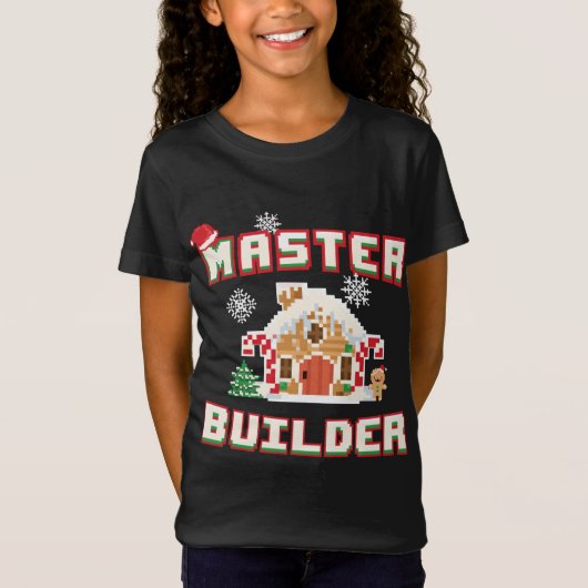 Master Builder Gingerbread House Construction Deko T-Shirt (Vorderseite)