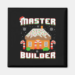 Master Builder Gingerbread House Weihnachtsblock B Magnet