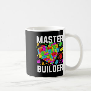 Master Builder Heart Block Brick Gebäude Kaffeetasse