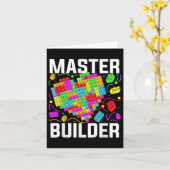 Master Builder Heart Block Brick Gebäude Karte (Gelbe Blume)