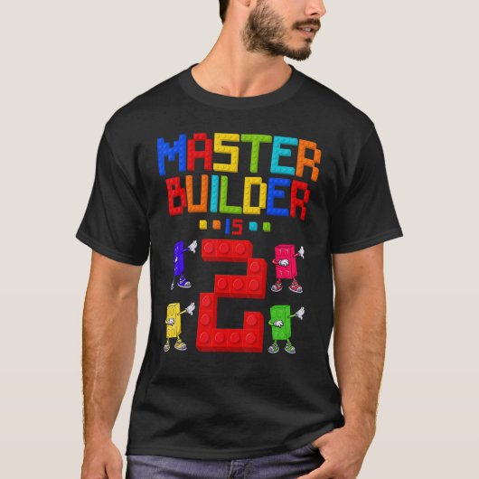Master Builder ist 2 Jahre alt Gebäude 2. Geburtst T-Shirt (Vorderseite)