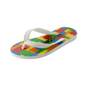 Master Builder Kids Blocks - Flip Flops Kinderbadesandalen (Schrägansicht)