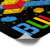 Master Builder Kids Gebäude blockiert Brick Builde Poster (Ecke)