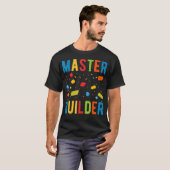 Master Builder Kids Gebäude blockiert Brick Builde T-Shirt (Vorne ganz)