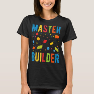 Master Builder Kids Gebäude blockiert Brick Builde T-Shirt