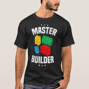 Master Builder Kids Gebäude blockiert Brick Toy Bo T-Shirt