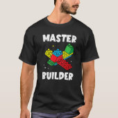 Master Builder Kids Gebäude blockiert Brick Toy Ma T-Shirt (Vorderseite)