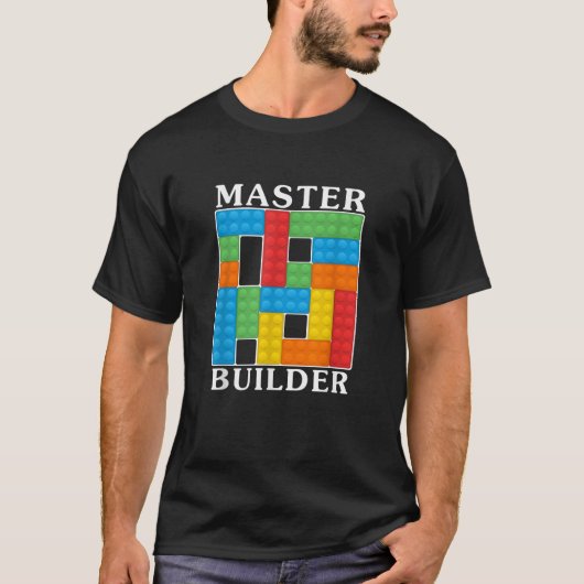 Master Builder Kids Gebäude blockiert Bricks Toys  T-Shirt (Vorderseite)