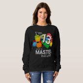 Master Builder Niedlich Block Gebäude 13. Geburtst Sweatshirt (Vorne ganz)