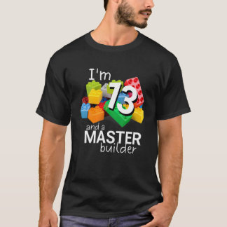 Master Builder Niedlich Block Gebäude 13. Geburtst T-Shirt