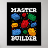 Master Builder Niedlich Block Gebäude Kids Toys Br Poster (Vorne)